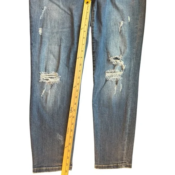 Judy Blue Women's 15/32 Jeans Stretch Distressed Dark Mid Rise JB8271DK - Picture 7 of 11